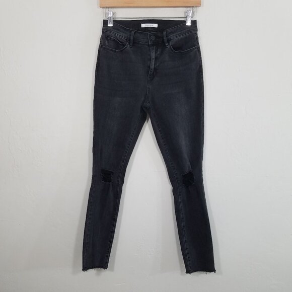 PacSun High Rise Jegging Distressed Stretch Jeans Black Size 26 - Picture 1 of 8